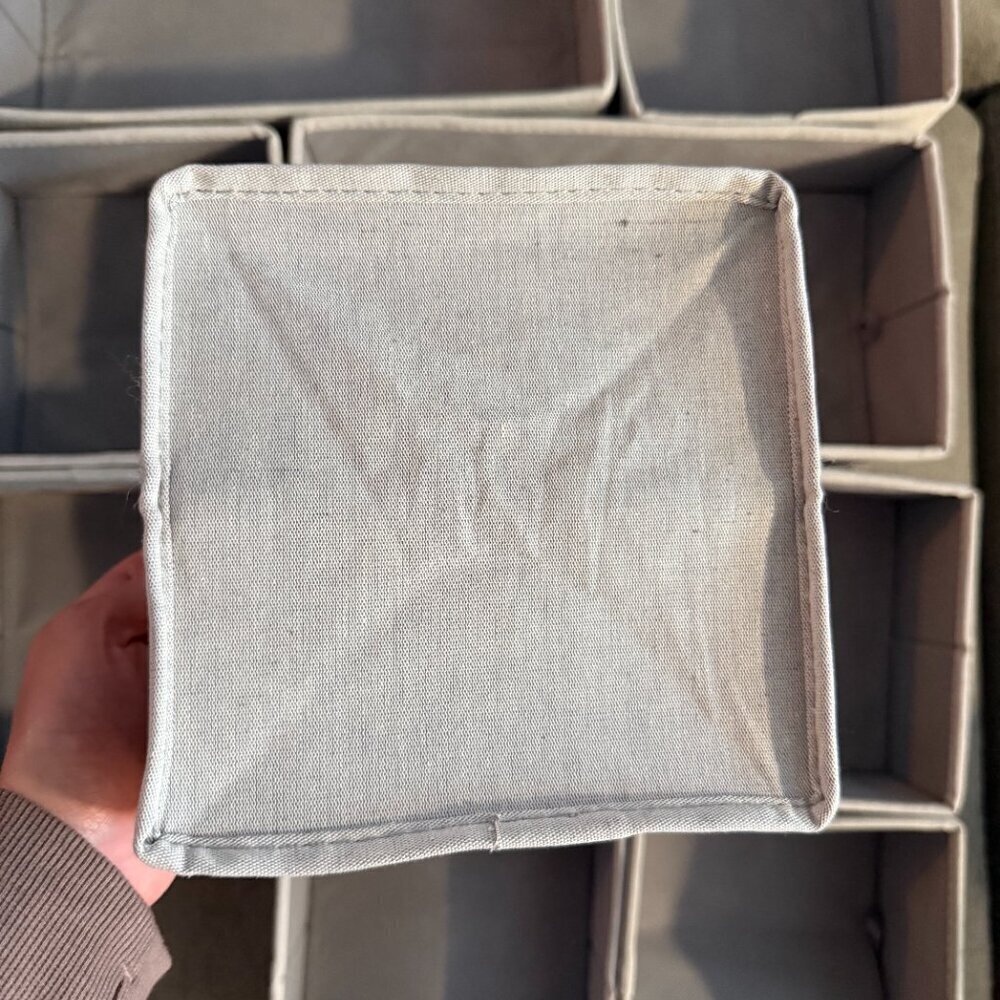 SET: Collapsible Fabric Drawer Organizers - Brightroom™ Grey - Picture 5 of 11